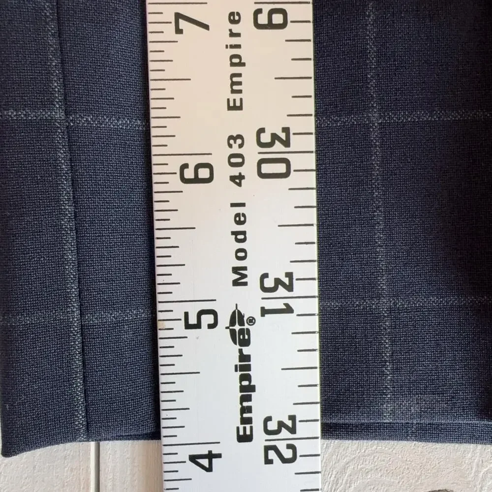 Brooks Brothers Dress Pants Mens 38x32 Navy Check Stretch Wool Blend Business - Picture 12 of 15